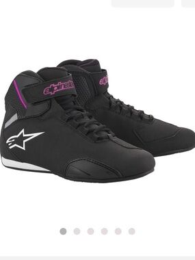 Alpinestars Black and Pink Women's Racing-Style High-Top Sneakers - brand new